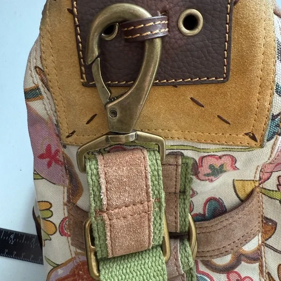 Lucky Brand Brown and Green Tote Bag with Classic Trim Crossbody Bag - Picture 4 of 13